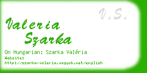 valeria szarka business card